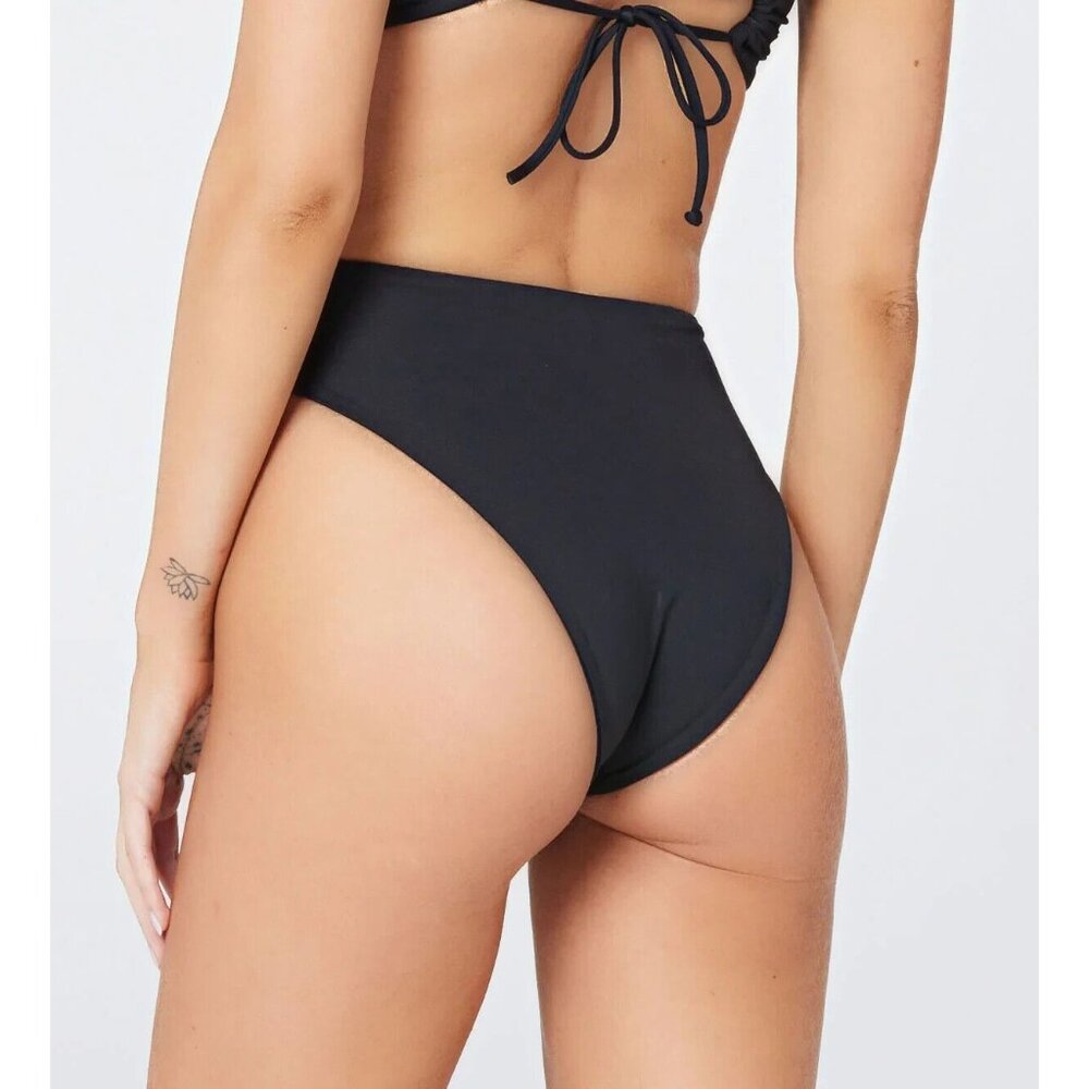L*Space Womens Small Black Arlo Bikini Swim Bottom NEW - Picture 2 of 2